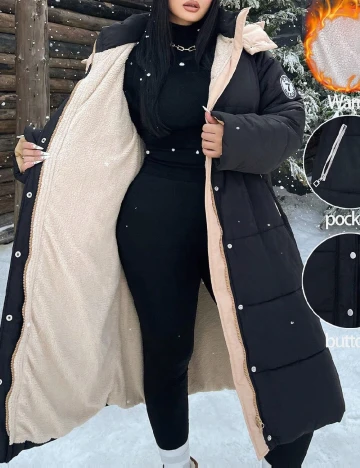 Geaca SHEIN CURVE, negru