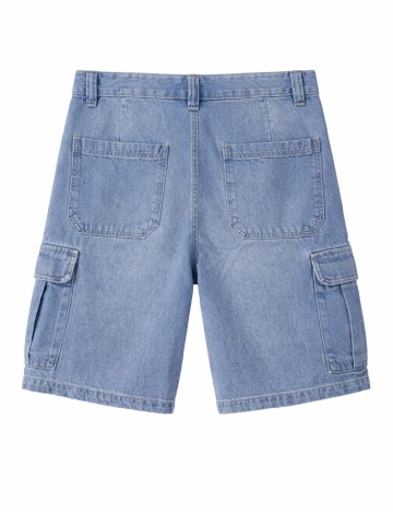 Pantaloni scurti Bershka, albastru