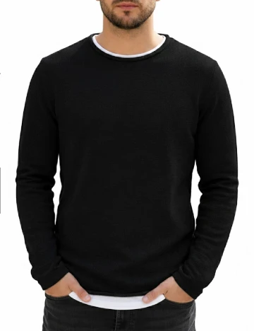 Bluza Pull&Bear, negru