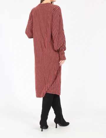 Rochie lunga Zara, roz pudra inchis