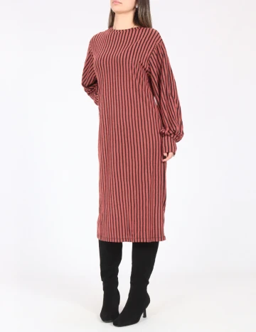 Rochie lunga Zara, roz pudra inchis