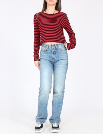 Top Zara, rosu/negru