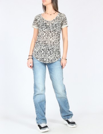 Bluza Zara, ecru/negru