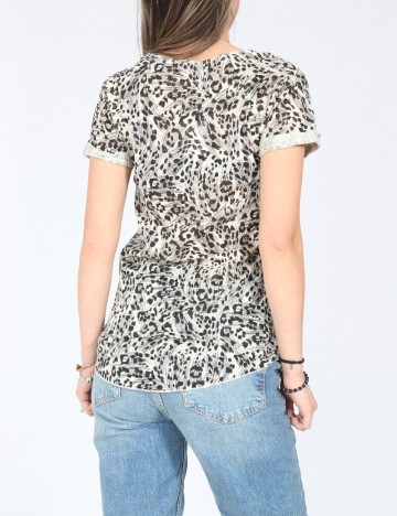 Bluza Zara, ecru/negru