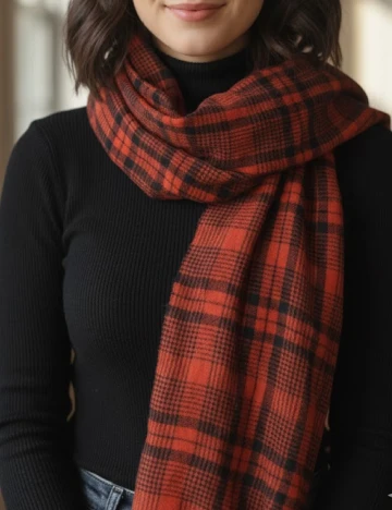 Esarfa Zara, portocaliu/negru