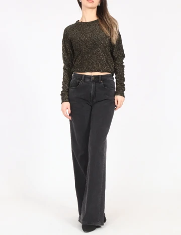 Bluza Zara, negru/auriu