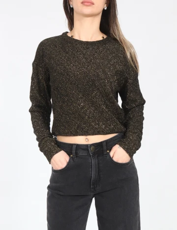 Bluza Zara, negru/auriu