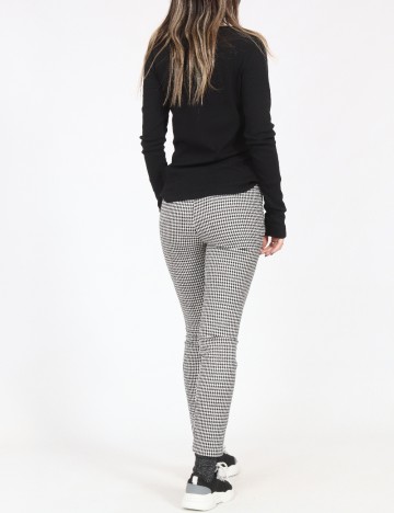 Pantaloni Zara, negru/alb