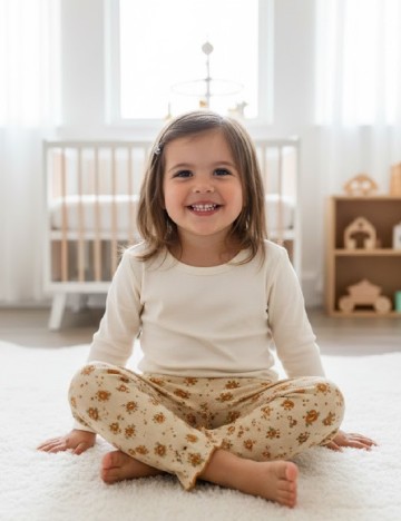 
						Pantaloni de pijama Zara, crem