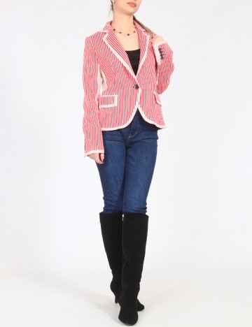 Sacou Zara, rosu/alb