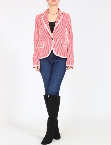 Sacou Zara, rosu/alb