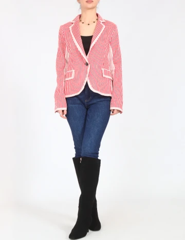 Sacou Zara, rosu/alb