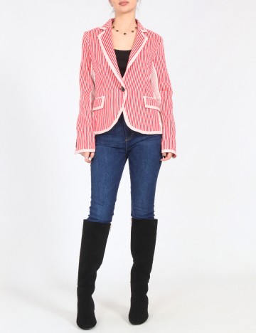 Sacou Zara, rosu/alb