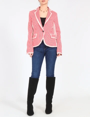 Sacou Zara, rosu/alb