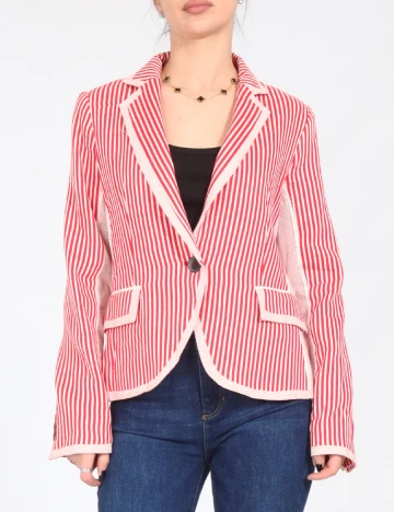 Sacou Zara, rosu/alb