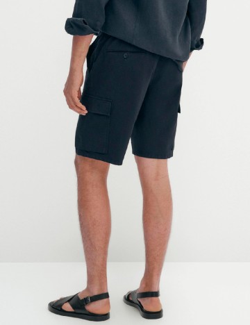 Pantaloni scurti Massimo Dutti, negru
