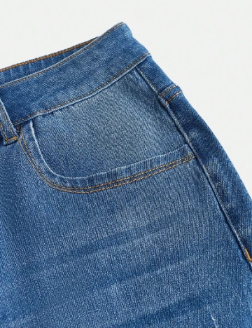 Pantaloni scurti SHEIN CURVE, albastru