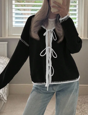 Cardigan SHEIN, negru