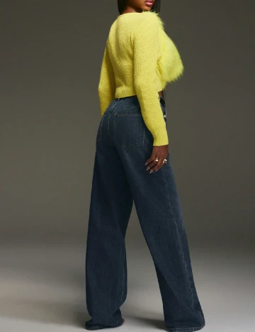 Cardigan SHEIN, galben neon