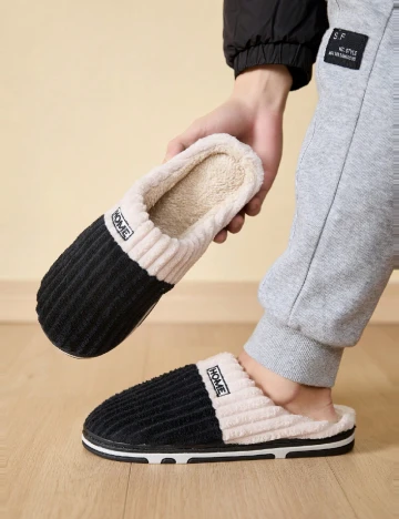 Papuci de Casa SHEIN, negru