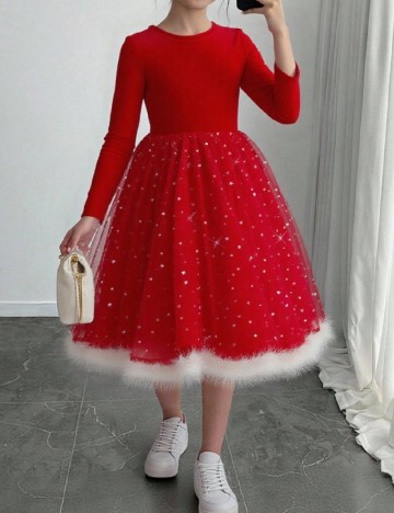 
						Rochie Shein Kids, rosu