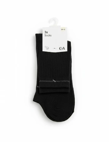 Set sosete 3 perechi C&A, negru