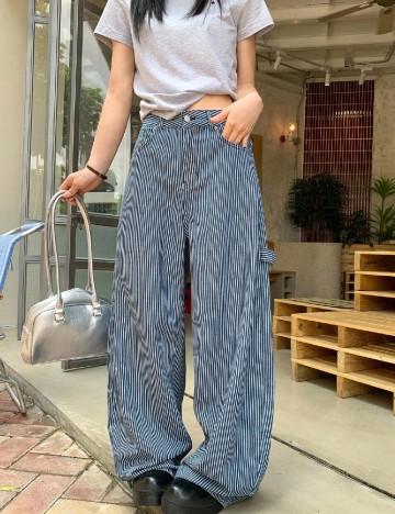 Pantaloni Dazy, albastru