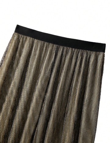 Fusta SHEIN CURVE, galben/negru