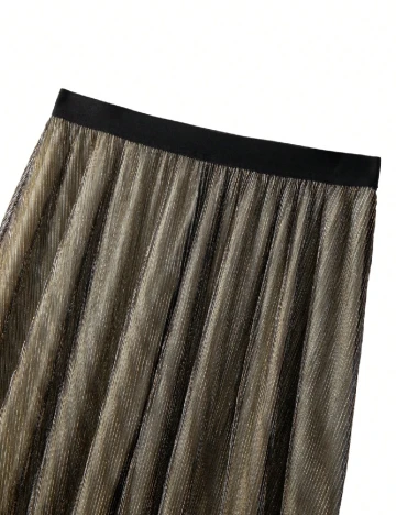 Fusta SHEIN CURVE, galben/negru