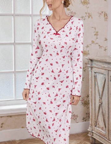 
						Rochie de noapte SHEIN, alb/roz