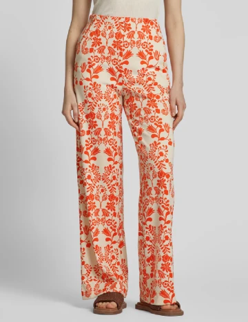 Pantaloni Ichi, portocaliu