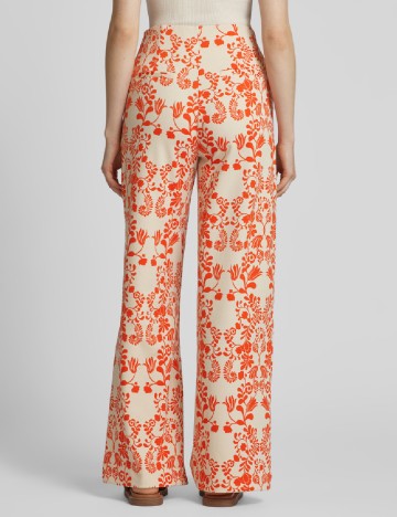 Pantaloni Ichi, portocaliu