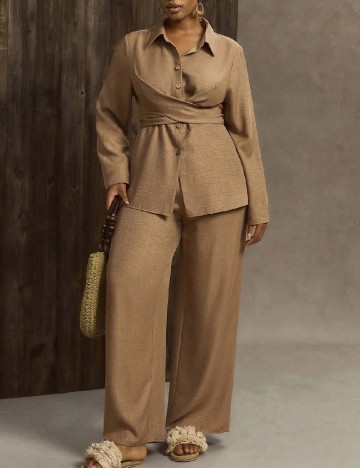 
						Compleu SHEIN CURVE, maro