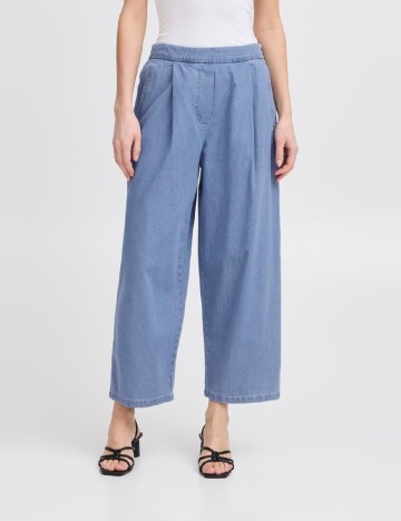 
						Pantaloni Ichi, albastru