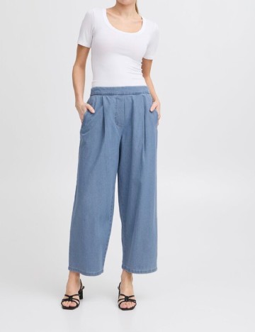 Pantaloni Ichi, albastru