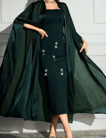 Set Rochie si Cardigan SHEIN, verde