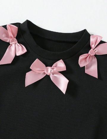 Compleu Shein Kids, roz/negru