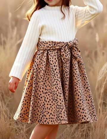 Rochie Shein Kids, crem/maro