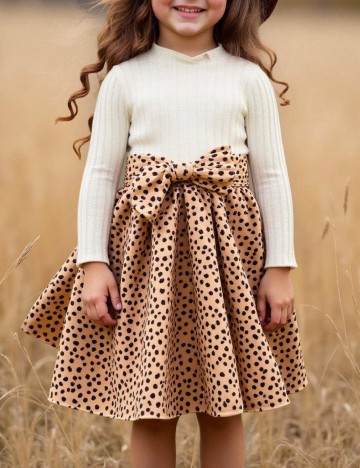 Rochie Shein Kids, crem/maro