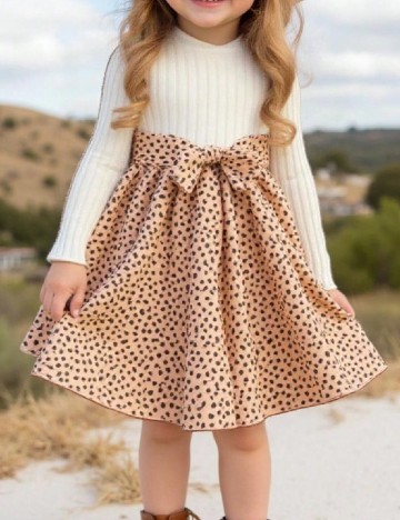 Rochie Shein Kids, crem/maro