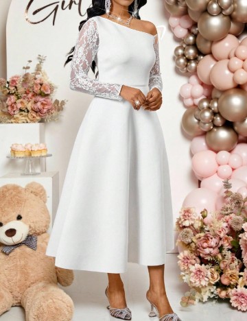 
						Rochie lunga SHEIN, alb