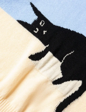 Pulover SHEIN, albastru/crem