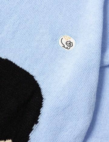 Pulover SHEIN, albastru/crem