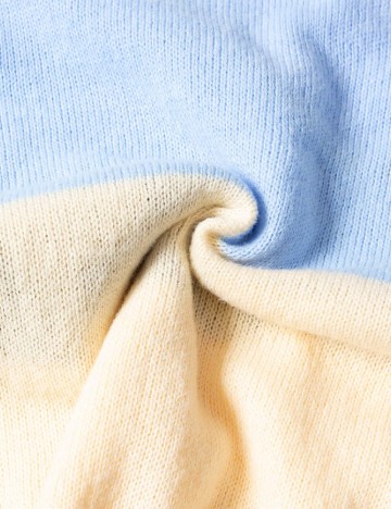 Pulover SHEIN, albastru/crem