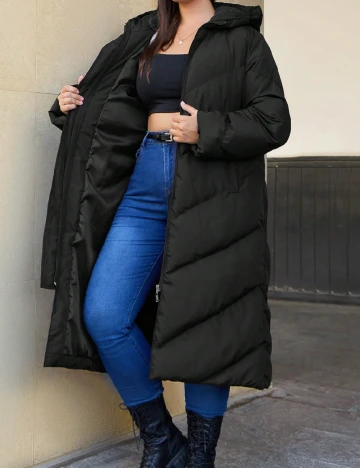 Geaca SHEIN CURVE, negru