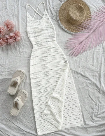 Rochie de plaja SHEIN, ecru