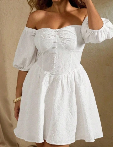 Rochie scurta SHEIN CURVE, alb