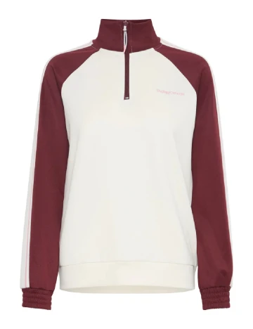 Bluza TheJoggConcept, ecru/visiniu