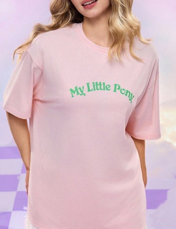 Tricou Oversize SHEIN, roz