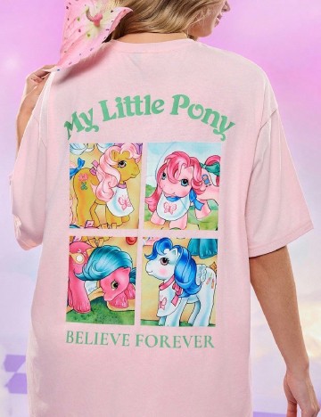 Tricou Oversize SHEIN, roz